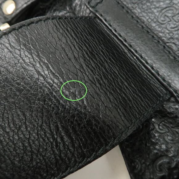 💎✨Authentic✨💎GUCCI Guccissima Leather Shoulder Bag Hand Bag Black - Picture 12 of 15